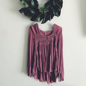 🌿Free People long sleeve blouse with buttons🌿